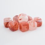 Бусины акрил 6.5х6.6 мм, 500 г, прозрач. в цвете, куб, AD080 розовый кварц, (7748713)4658 , Astra&Craft
