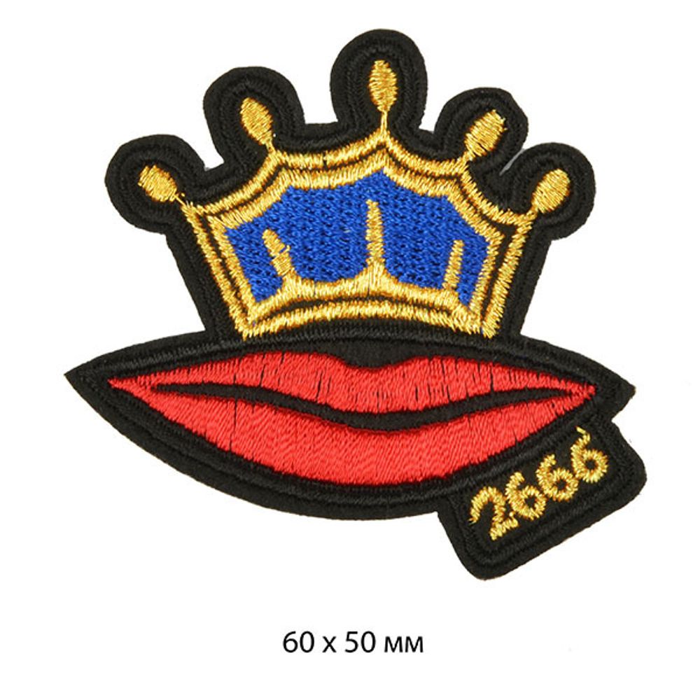 Термоаппликация вышитая Queen 10 шт 6х5 см Термоаппликация вышитая Queen 10 шт 6х5 см