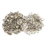 Люверсы металл овальные 15х6 (внутр.), 21х11 (внешн.), металл (≈100 шт) New Star, никель