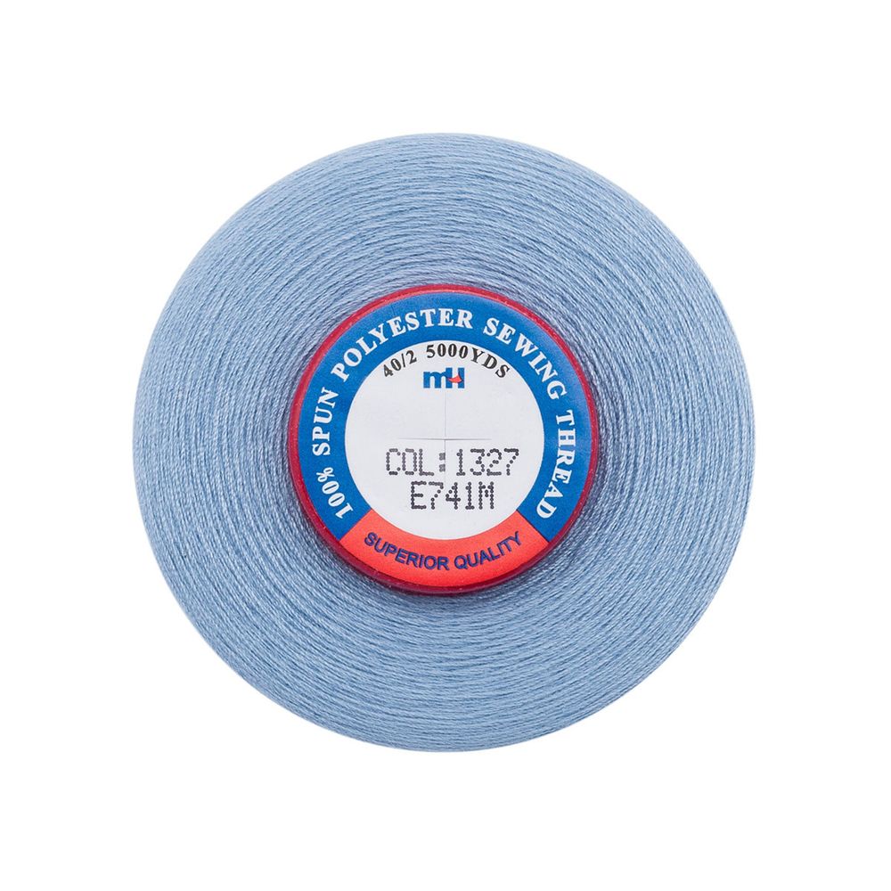Нитки швейные Euron mH 40/2, 5000 ярд, 1327 небесно-голубой, 1 катушка