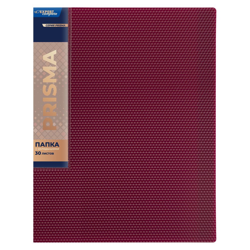 Папка с вкладышами 30 л. A4 600 мкм 20 мм, эффект 3D, 6 шт, рубиновый new EC211600126, Expert Complete EC211600126