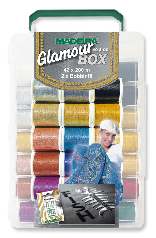 Швейные нитки (набор) Madeira Softbox Glamour №20+12х200м, 8058