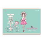 Альбом для рисования 100 г/м², A4 29.5х20.2 см, 24 л. на скобе 5 шт, 01698 Модная девчонка, Светоч А254