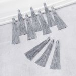 Кисть шторная l=10 см, полиэстер, 10 шт, 23 серый металлик, CL-034
