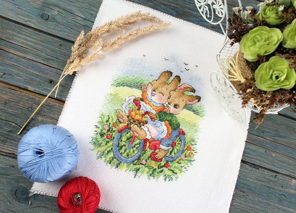 Набор для вышивания нитками МП Студия М-767, Прокачу с ветерком, 19х15 см