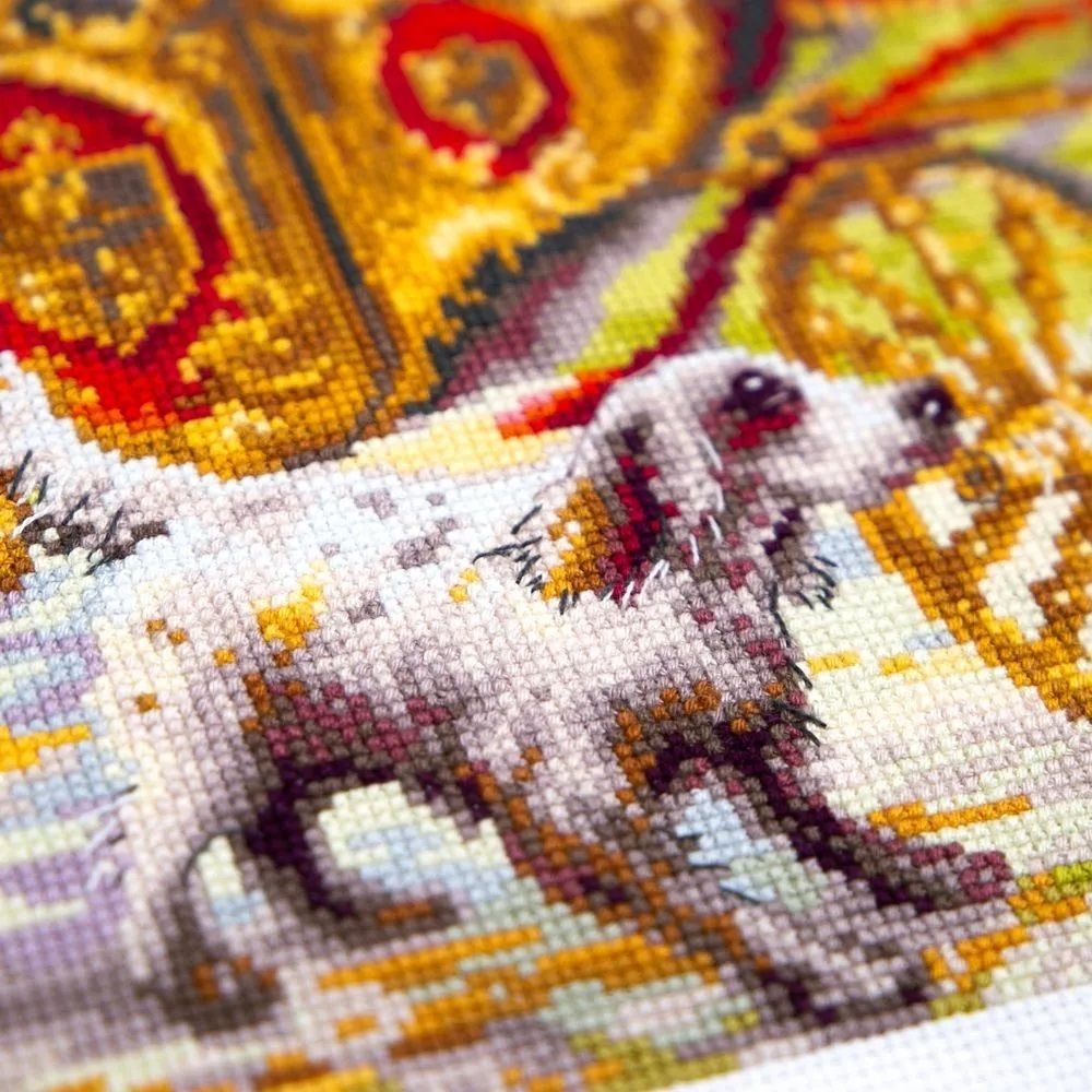 Набор для вышивания нитками Чудесная игла Premium, Тайное свидание 47х27 см