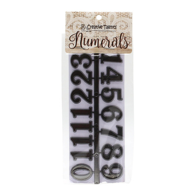 Цифры арабские для часов 2,5см (темное серебро), 5AS-085