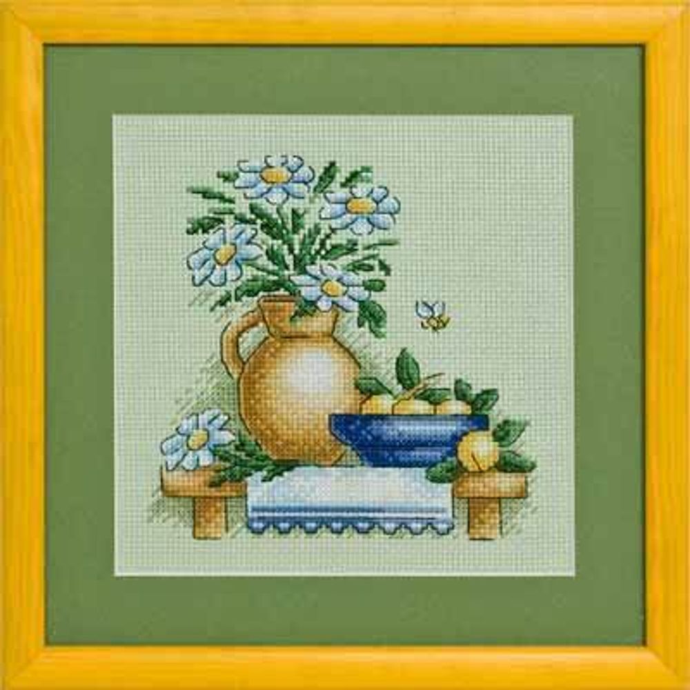 Набор для вышивания нитками Panna, Ромашки, 17х17 см