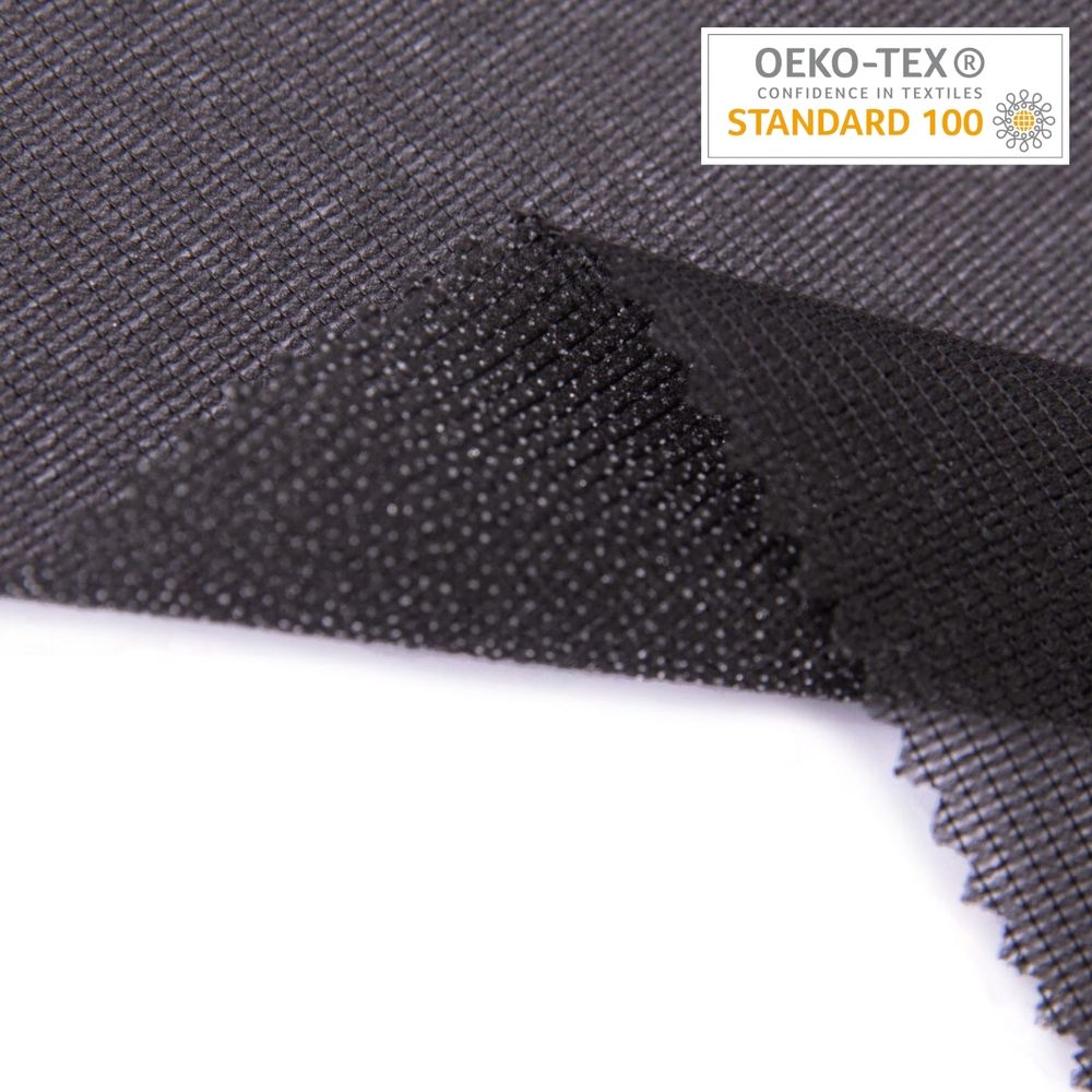 Дублерин эластичный нитепрошивной точечный 40 г/м², 150 см / рул. 50 метров, черный, G-83eht Gamma