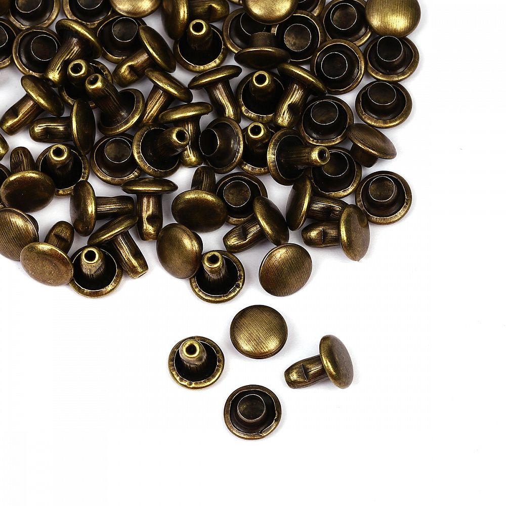 Хольнитены двухсторонние сталь 6х6 мм, №0, TBY.5206 цв. антик уп. 1000 шт, TBY