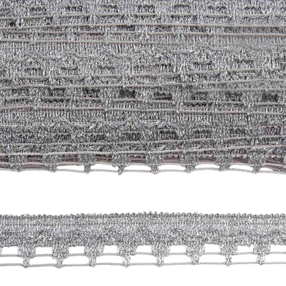 Тесьма 25 мм / 16 метров, серебро, 10171