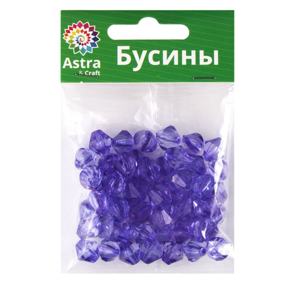 Бусины акрил ⌀10 мм, 25 г, ромбовидные, Astra&Craft, 30