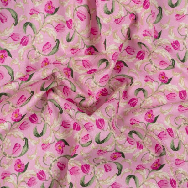 Ткань для пэчворка Peppy Весенний этюд, отрез 50х55 см, 146 г/м², ВЭ-12 розовый, Peppy