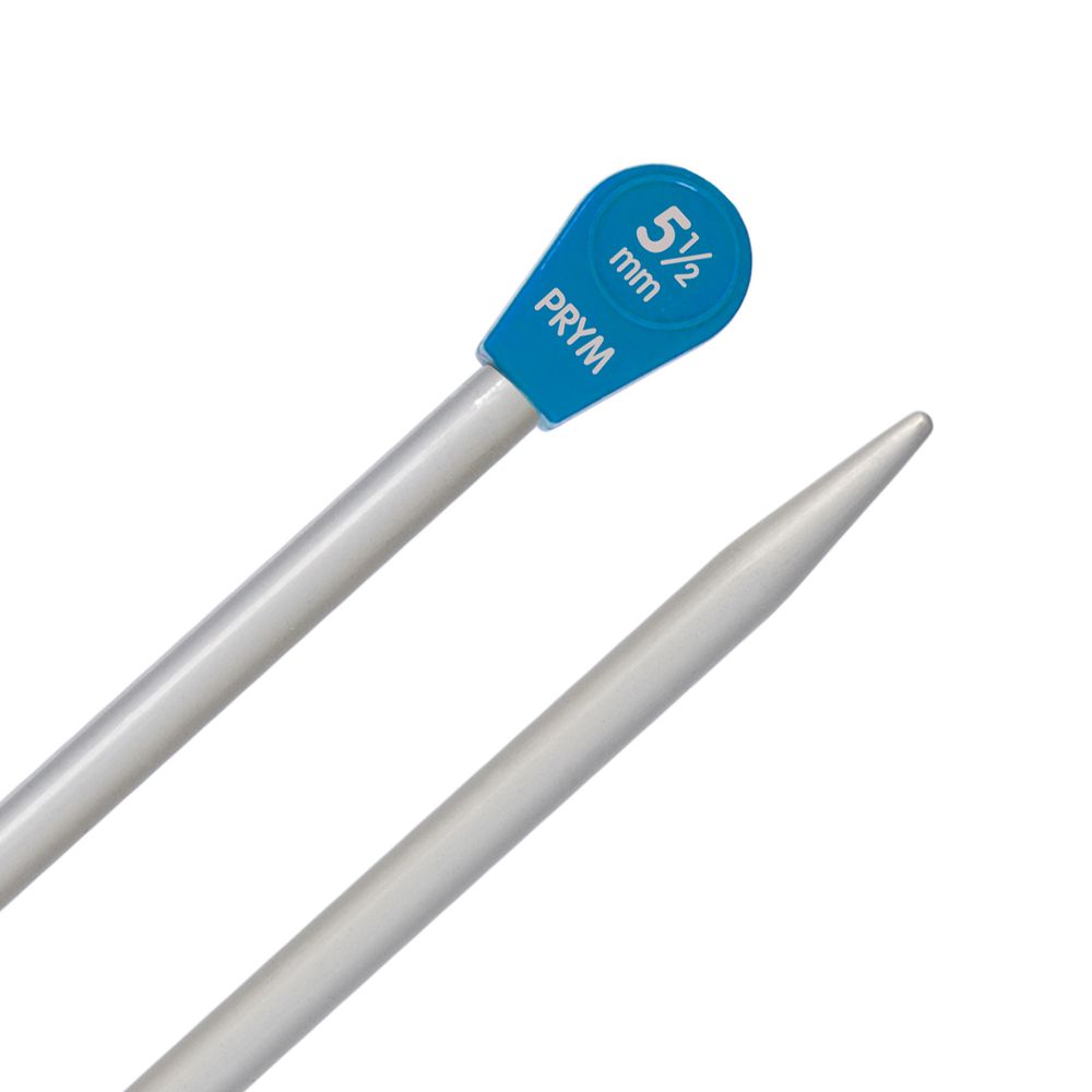 Спицы прямые ⌀5.5 мм, 35 см, 2 шт, с наконечниками, Prym 191468