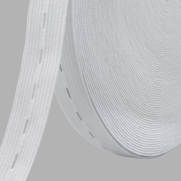Резинка перфорированная 20.0 мм / 25 метров, белый