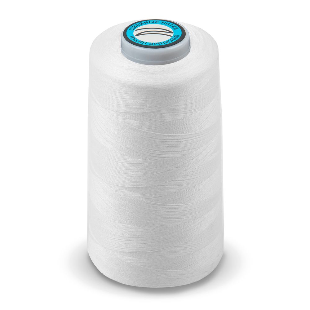 Нитки универсальные Nitka 40/2, 4570 м (5000 ярд) / 1 кат., 001 белый