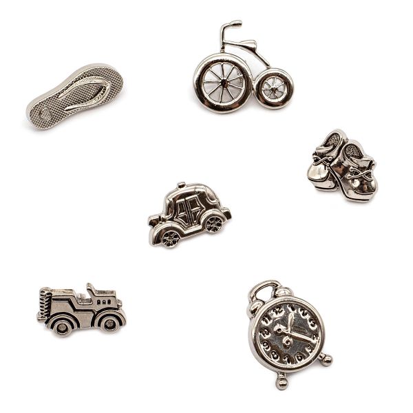 Украшения декоративные пуговицы Путешествие, AS/серебро, 24 шт