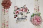 Набор для вышивания МП Студия НВ-785 Кролик в цветах, 24х20 см
