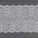 Кружево эластичное (стрейч) арт.YSTL00839 205мм цв.004 сумрачно-белый уп.25м, Kruzhevo