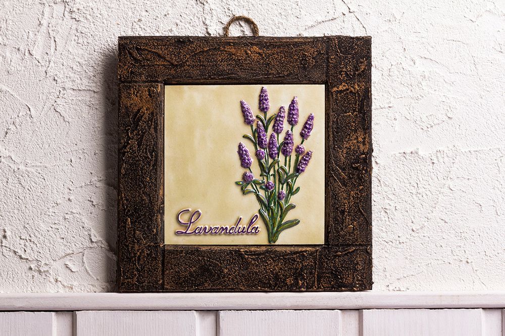 Заготовка из МДФ плитка, 10х10 см, 17, лаванда, OLIV Love2art