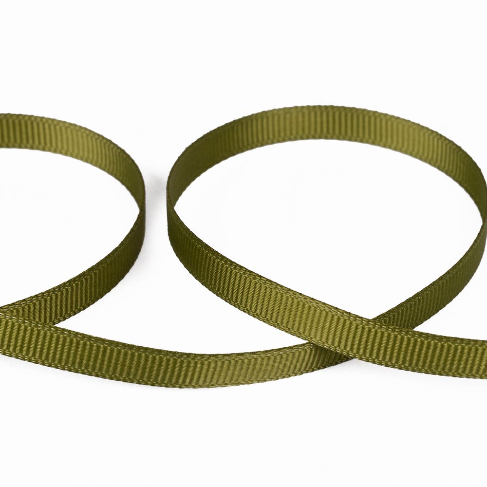 Лента репсовая (в рубчик) 6.0 мм / 45.5 метров, 014 мох, Gamma GR-06