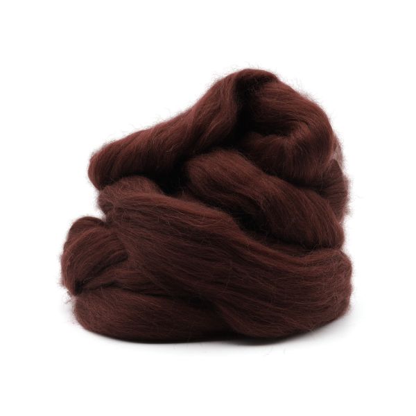 Шерсть для валяния полутонкая 100%, 100 гр. (17 шоколад)