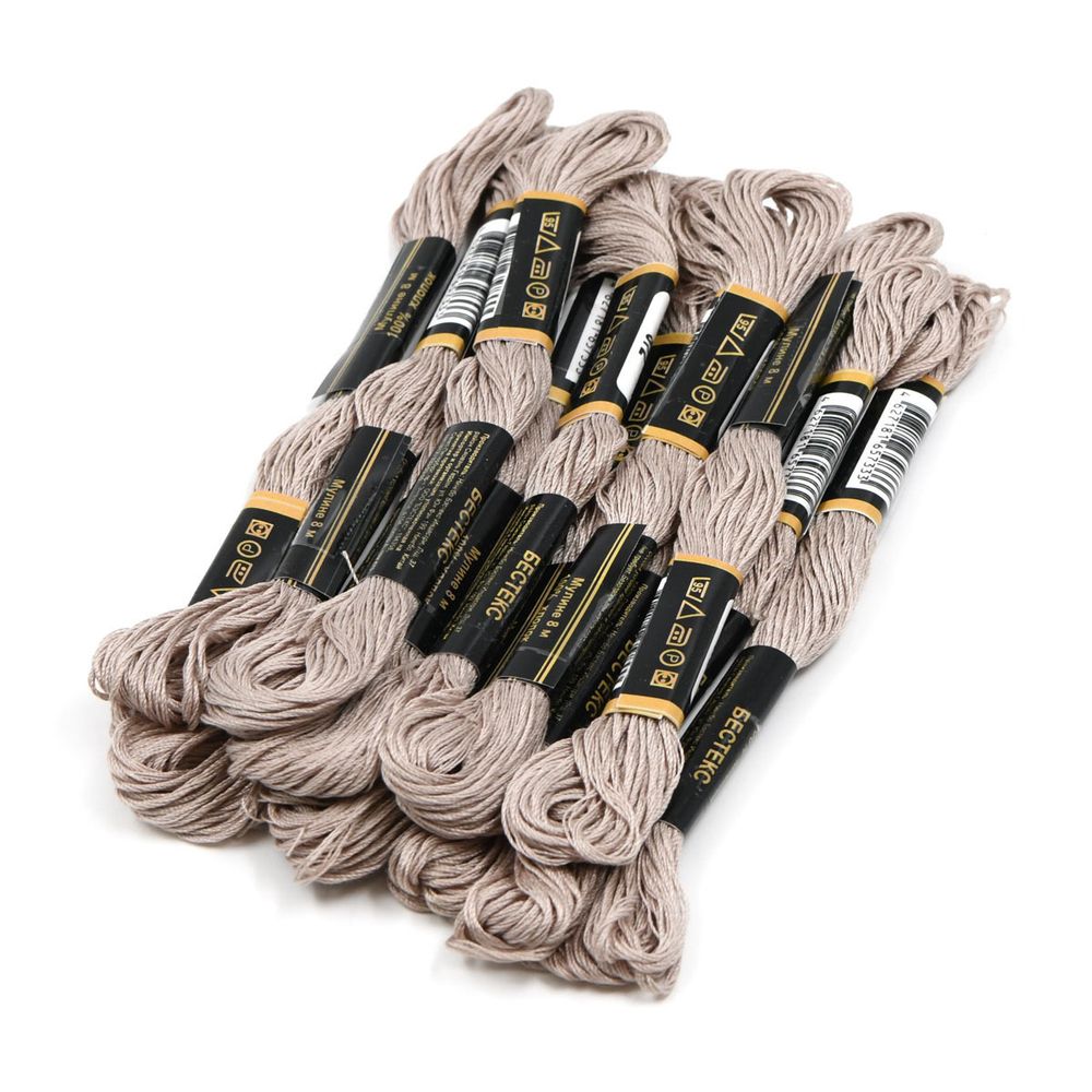 Мулине Bestex, цв.672 DM452, 24 мотка по 8 метров