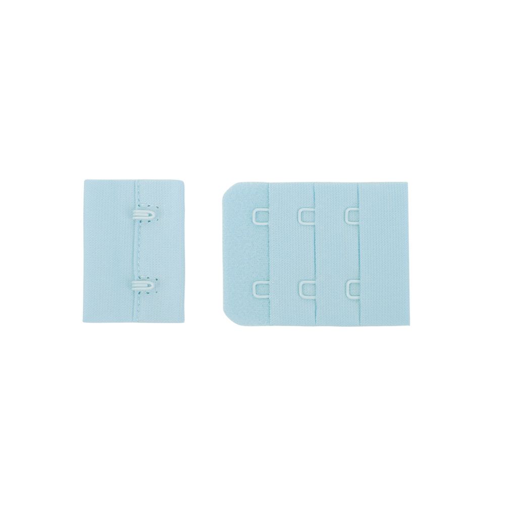 Застежки для бюстгальтера текстильные 38 мм, 5 шт, нейлон, 11 голубой, Blitz ZBB-38