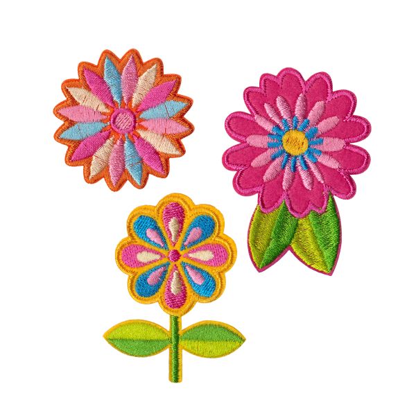 Термоаппликация №03, 3 шт, 03-303 Цветы 5х3.5 см, Gamma ETF-M