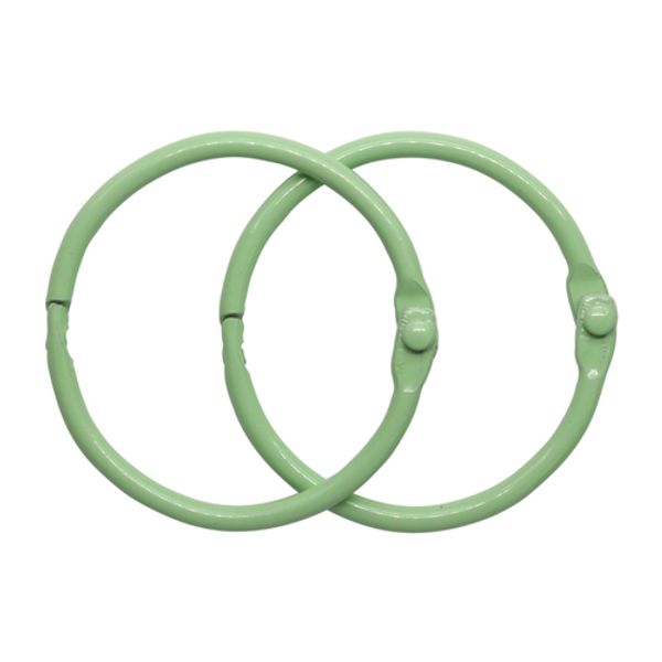 Кольца для альбомов 3,5см, уп/2 шт, светло-зеленый