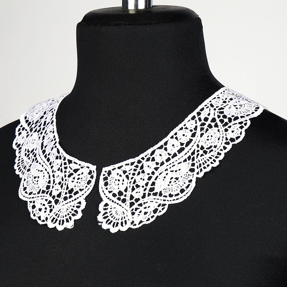 Пришивной кружевной воротник 22.5х20 см, цв.белый, 25 шт, диз.12GY0010, Kruzhevo