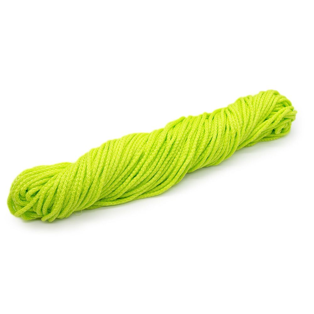 Шнур полипропилен круглый вязаный ⌀6.0 мм / 100 метров, 6-35 салатовый