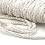 Шнур витой ⌀5.0 мм / 50 метров, вискоза, 90/23 белый