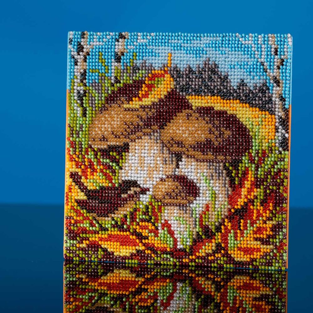 Набор для вышивания бисером Кроше (Радуга бисера) Т30_5206, Боровики 14х14см