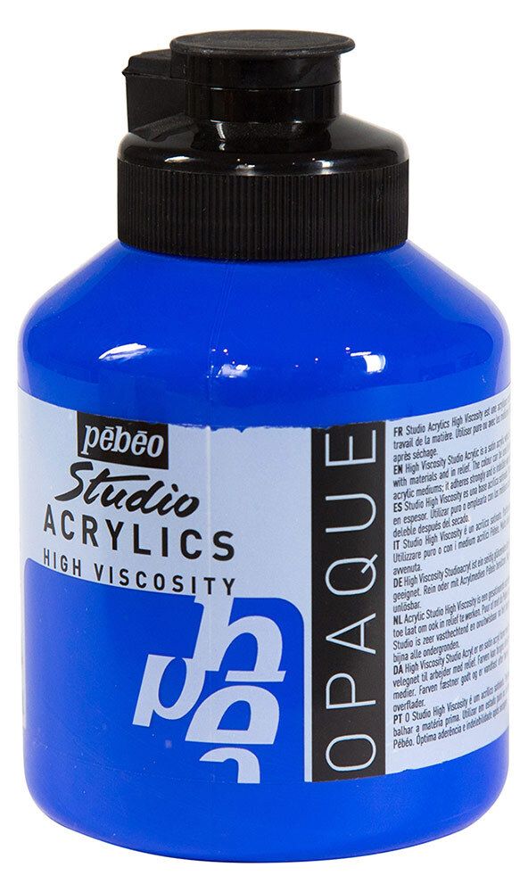 Краска акриловая Acrylics 500 мл, 171014 кобальт синий, Pebeo