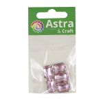 Хрустальные стразы в цапах прямоугольные (серебро) св.розовый 10х14мм, 5 штук Astra&Craft, ПЦ005НН1014