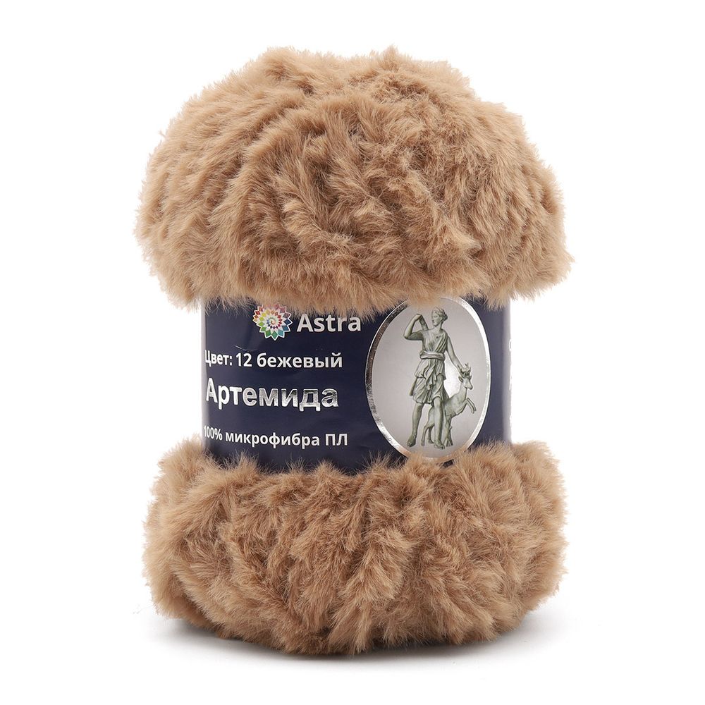 Пряжа Astra Premium (Астра Премиум) Артемида / уп.3 мот. по 100 г, 60 м, 12 бежевый