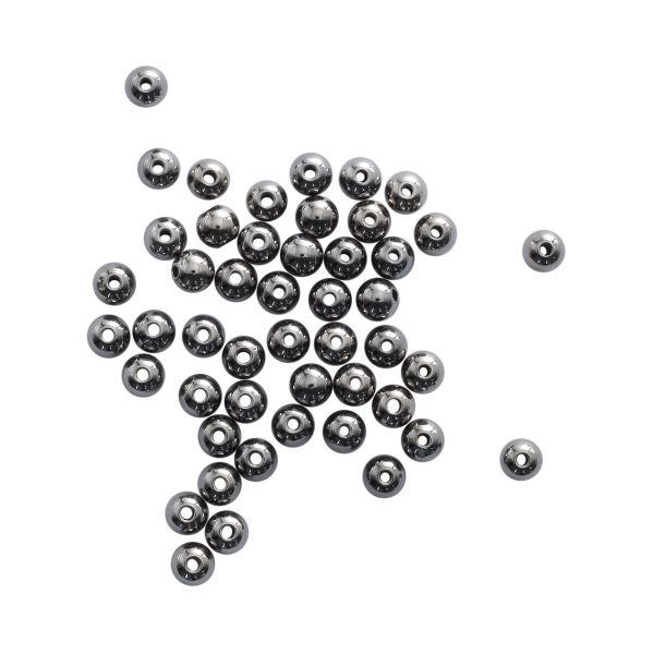Бусины пластик под металл ⌀6 мм, 15 г, 130±10 шт, Astra&Craft, 2006 гематит