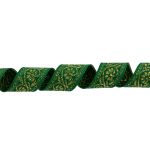 Лента (тесьма) жаккардовая 23.0-25.0 мм / 25 метров, зеленый /под золото, Blitz