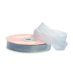 Лента капроновая (органза) 12.0 мм, 1062 серый, уп. 27,4 м