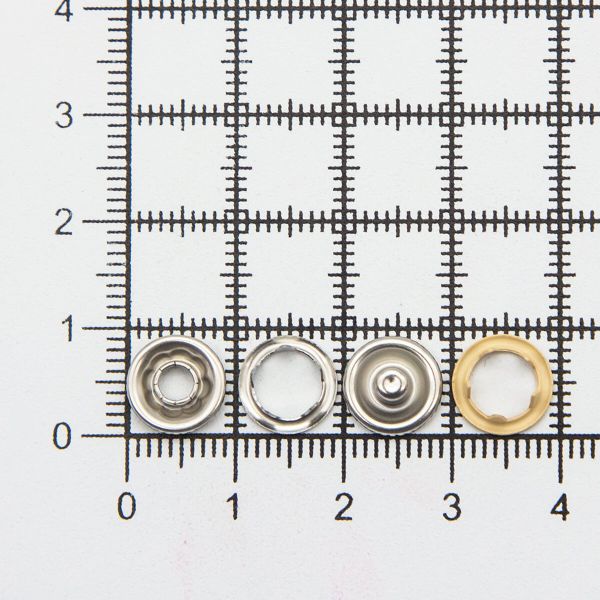 Кнопка рубашечная (джерси) открытая ⌀9.5 мм, ≈144 шт, МЕТАЛЛ, эмаль, 291 св.бежевый матовый, NEW STAR