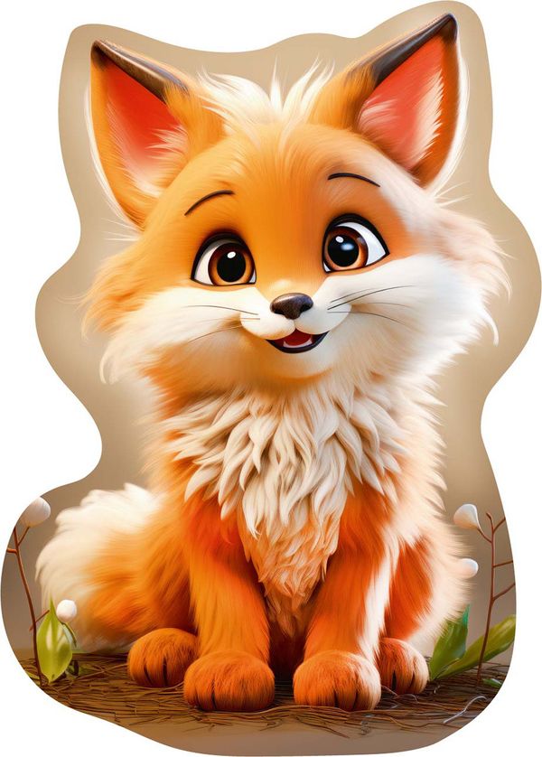 Пазл фигурный деревянный Веселый лисенок 154 элементов, Фрея PZLF-013