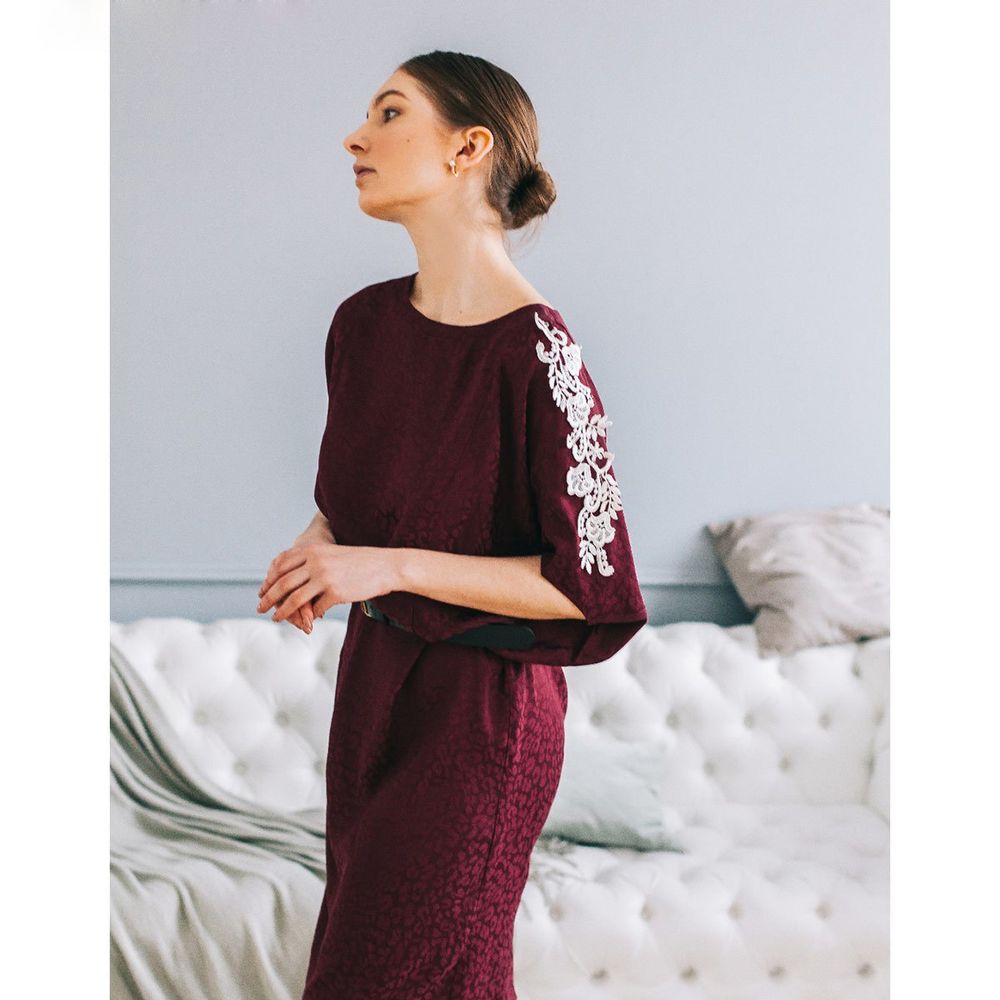 Пришивная кружевная аппликация 31х7.5 см, белый /TOS/