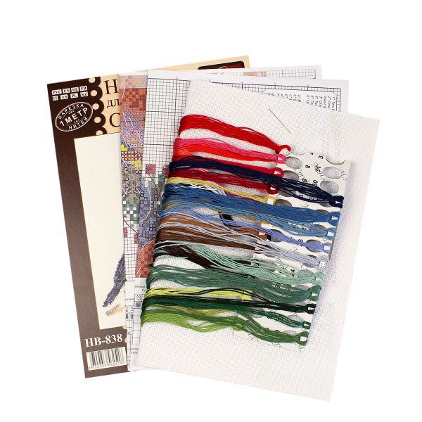 Набор для вышивания нитками МП Студия, Зимние беседы, 19х19 см