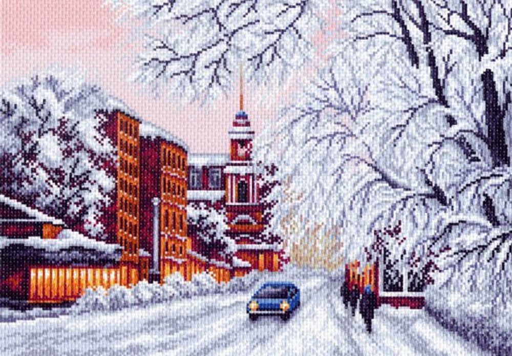 Рисунок для вышивания Матренин Посад (канва), 37х49 -1488 Зимний Город