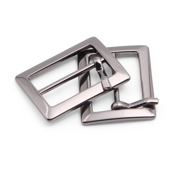 Пряжка ременная металл 20 мм, прямоугольная, олово (чер.никель), 2 шт, MB-155