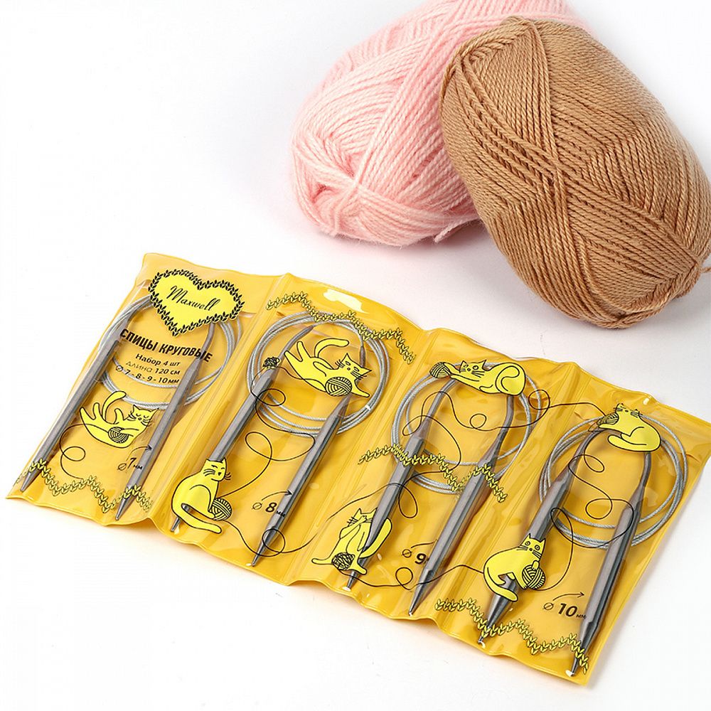 Набор круговых спиц Maxwell Gold 4 шт длина 120см 7-8-9-10мм