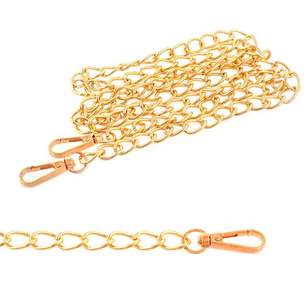 Цепочка для сумки с карабинами металл 107937 1200 мм толщ.10 мм, цв. золото уп. 1 шт