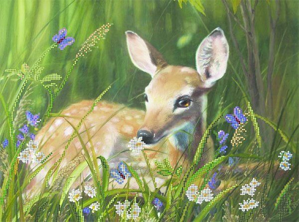 Рисунок на шелке Матренин Посад 37х49 - 4037 Олененок