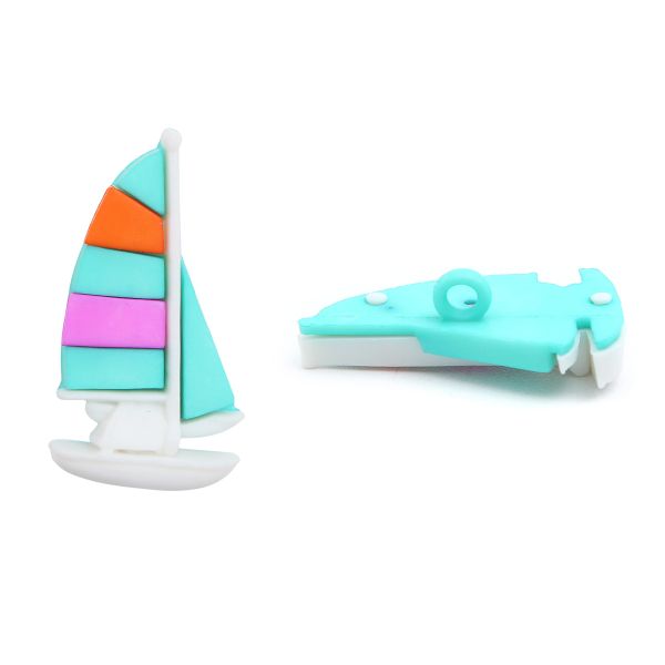 Украшения пуговицы декоративные фигурки Парусник пластик, 5 штук, Dress It Up